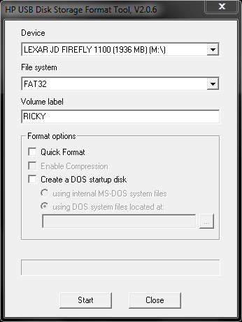 HP's Make USB Bootable Utility