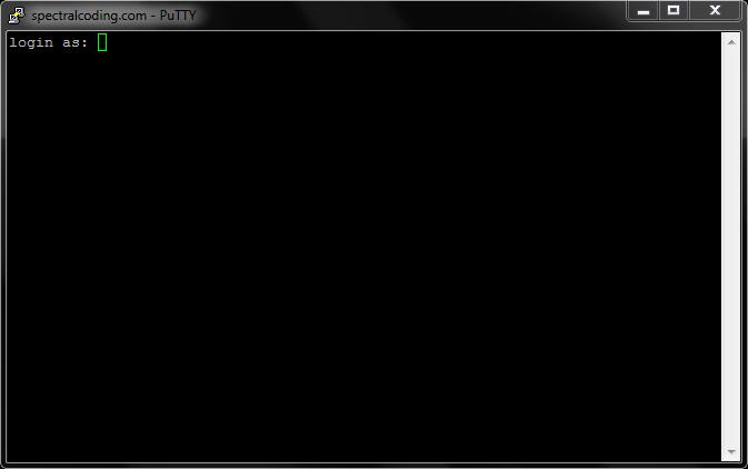 PuTTY Username Login 
