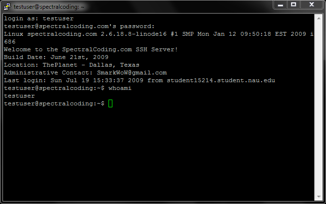 PuTTY Executing Command 