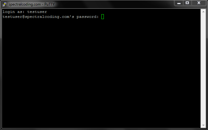 PuTTY Password Entry 